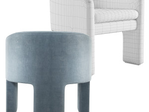 Eichholtz Pebbles Chair three legs Modelo 3D