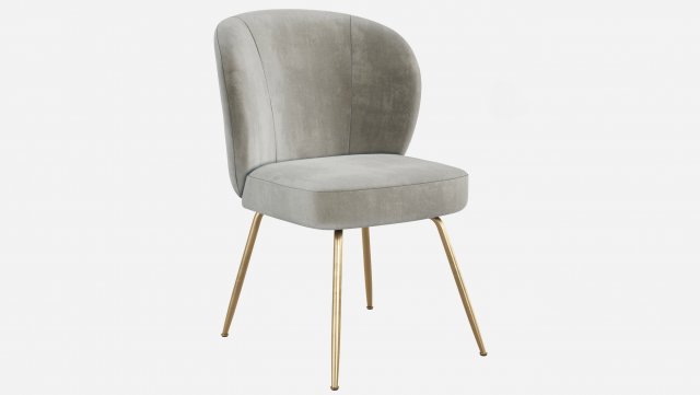 West Elm Greer Upholstered Dining Chair Model 3D .c4d .max .obj .3ds .fbx .stl .blend 