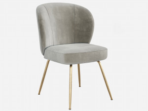 West Elm Greer Upholstered Dining Chair 3D in 3DExport