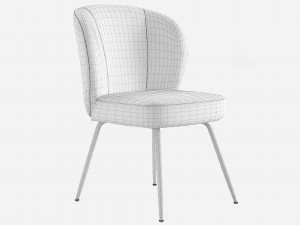 West Elm Greer Upholstered Dining Chair Model 3D