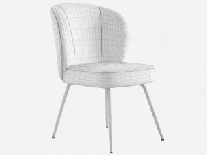 West Elm Greer Upholstered Dining Chair 3D Model