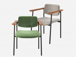 CB2 沃伦椅 3D 模型