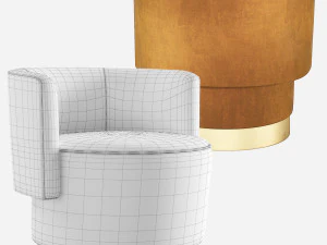 Poltrona Baxter ANAIS Modelo 3D