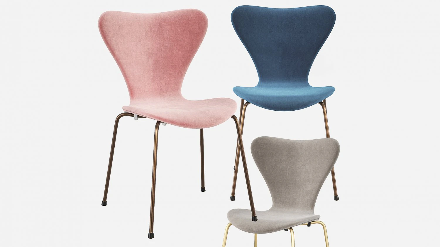 Cadeira Fritz Hansen S&eacute;rie 7 Arne Jacobsen Modelo 3D .c4d .max .obj .3ds .fbx .stl .blend 