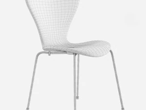 Cadeira Fritz Hansen S&eacute;rie 7 Arne Jacobsen Modelo 3D