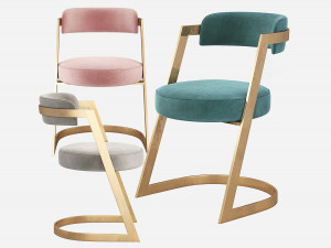 Kelly Wearstler Studio Dining Chair 3D Model