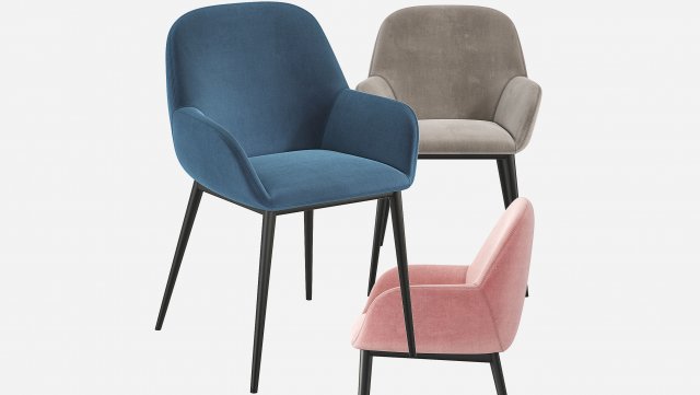 LaFORMA KONNA Chair Barcelona Living 3Dモデル .c4d .max .obj .3ds .fbx .stl .blend 