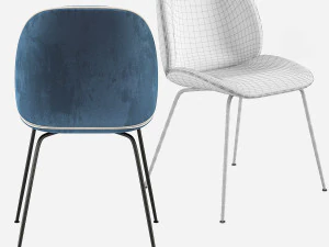 GUBI Beetle Dining Chair 3D Model