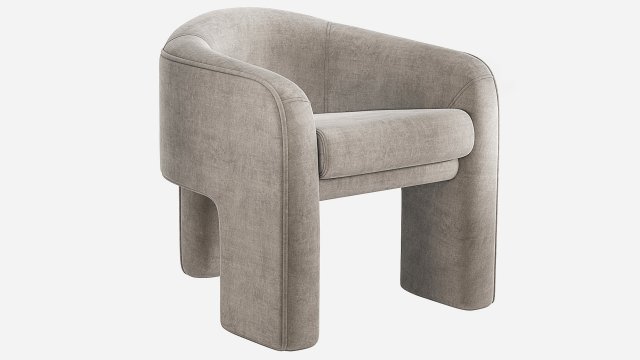 Vladimir Kagan Sculptural Chair Weiman 3D मॉडल .c4d .max .obj .3ds .fbx .stl .blend 