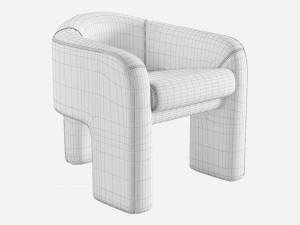 Vladimir Kagan Sculptural Chair Weiman 3D मॉडल