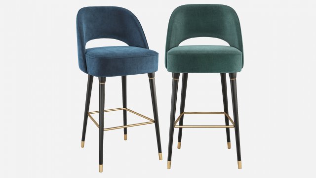 Collins Bar Chair Essential Home 3D Модель .c4d .max .obj .3ds .fbx .stl .blend 