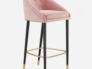 Malay Bar Chair Mid Century Brabbu 3D Model