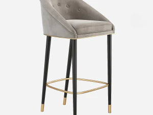 Malay Bar Chair Mid Century Brabbu 3D Model