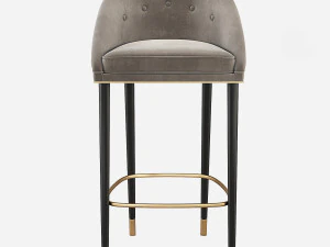 Malay Bar Chair Mid Century Brabbu 3D Model