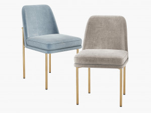 West Elm Jack Metal Frame Dining Chair Model 3D