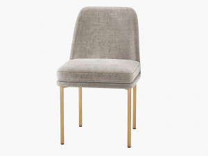 West Elm Jack Metal Frame Dining Chair 3D Model