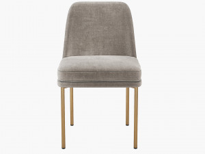 West Elm Jack Metal Frame Dining Chair 3D Model