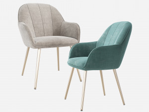 Amsterdam Upholstered Dining Chair Wayfair 3D Model