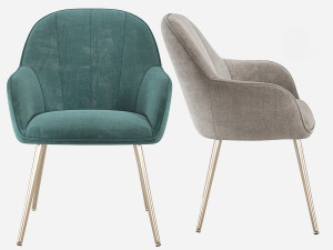 Amsterdam Upholstered Dining Chair Wayfair Model 3D