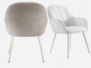 Amsterdam Upholstered Dining Chair Wayfair Model 3D