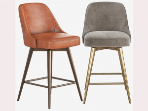 West Elm Mid-Century Counter Stool 3Dモデル