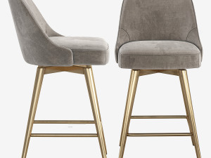 West Elm Mid-Century Counter Stool 3D Модель