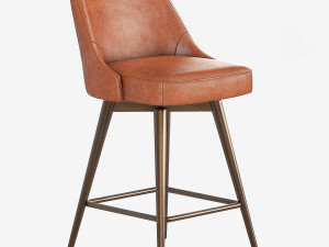 West Elm Mid-Century Counter Stool 3D Модель
