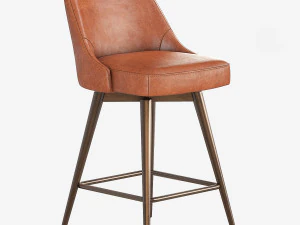 West Elm Mid-Century Counter Stool 3D Model