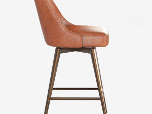 West Elm Mid-Century Counter Stool 3D Модель