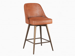 West Elm Mid-Century Counter Stool 3D Модель