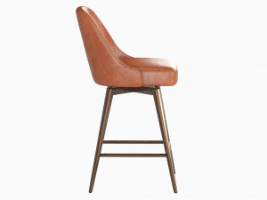 West Elm Mid-Century Counter Stool 3D Model