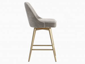 West Elm Mid-Century Counter Stool 3D Модель