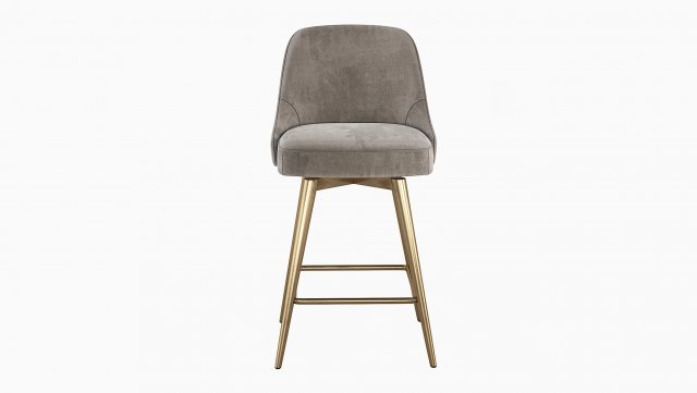 West Elm Mid Century Counter Stool 3D in 3DExport