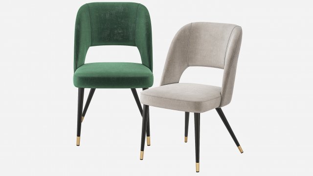 Eichholtz CIPRIA Dining Chair 3D Model .c4d .max .obj .3ds .fbx .stl .blend 