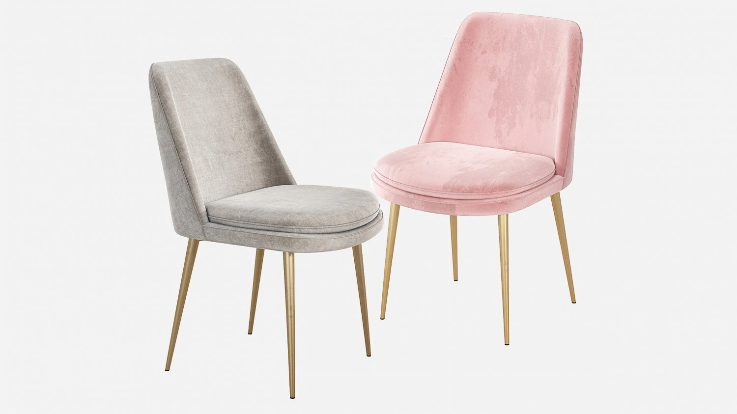 West Elm Finley Upholstered Dining Chair 3D Model .c4d .max .obj .3ds .fbx .stl .blend 