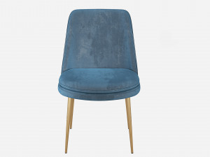 West Elm Finley Upholstered Dining Chair 3D Model