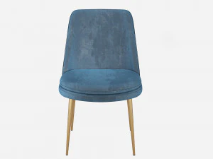 West Elm Finley Upholstered Dining Chair 3D Model