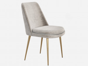 West Elm Finley Upholstered Dining Chair 3D Model