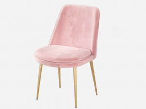 West Elm Finley Upholstered Dining Chair 3D Model