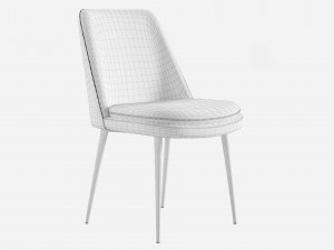 West Elm Finley Upholstered Dining Chair 3D Model