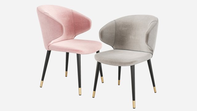 Eichholtz Volante Dining Chair 3D 模型 .c4d .max .obj .3ds .fbx .stl .blend 