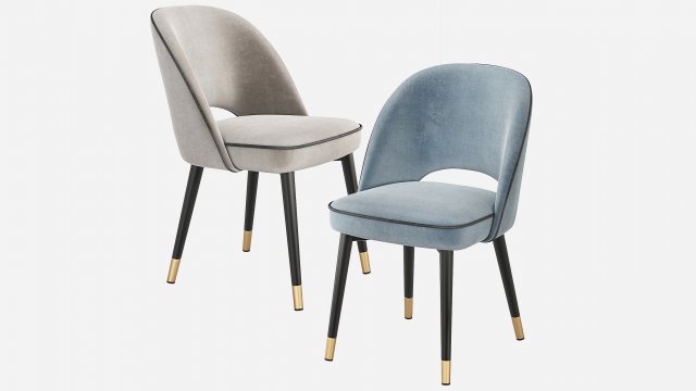 Eichholtz CLIFF Dining Chair 3D 模型 .c4d .max .obj .3ds .fbx .stl .blend 