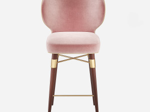 Louis Mid-Century Bar Stool Ottiu 3D Model