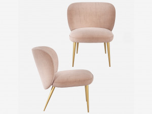 West Elm Ginger slipper chair 3D Model