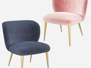 West Elm Ginger slipper chair 3D 模型