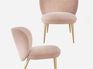 West Elm Ginger slipper chair 3D 模型