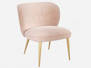 West Elm Ginger slipper chair 3D 模型