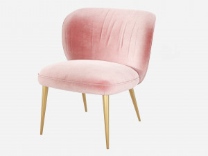 West Elm Ginger slipper chair 3D 模型
