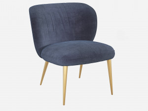West Elm Ginger slipper chair 3D 模型