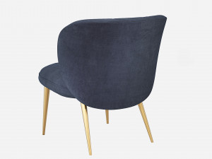 West Elm Ginger slipper chair 3D 模型